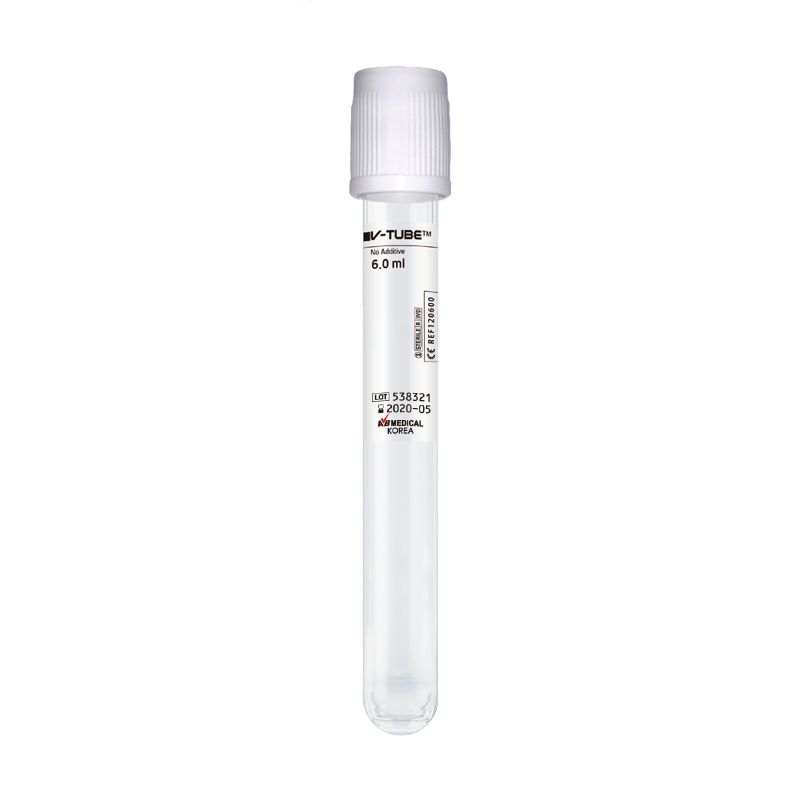 Вакуумні Пробірки V-tube без наповнювача (4мл,13х75мм, біла кришка)